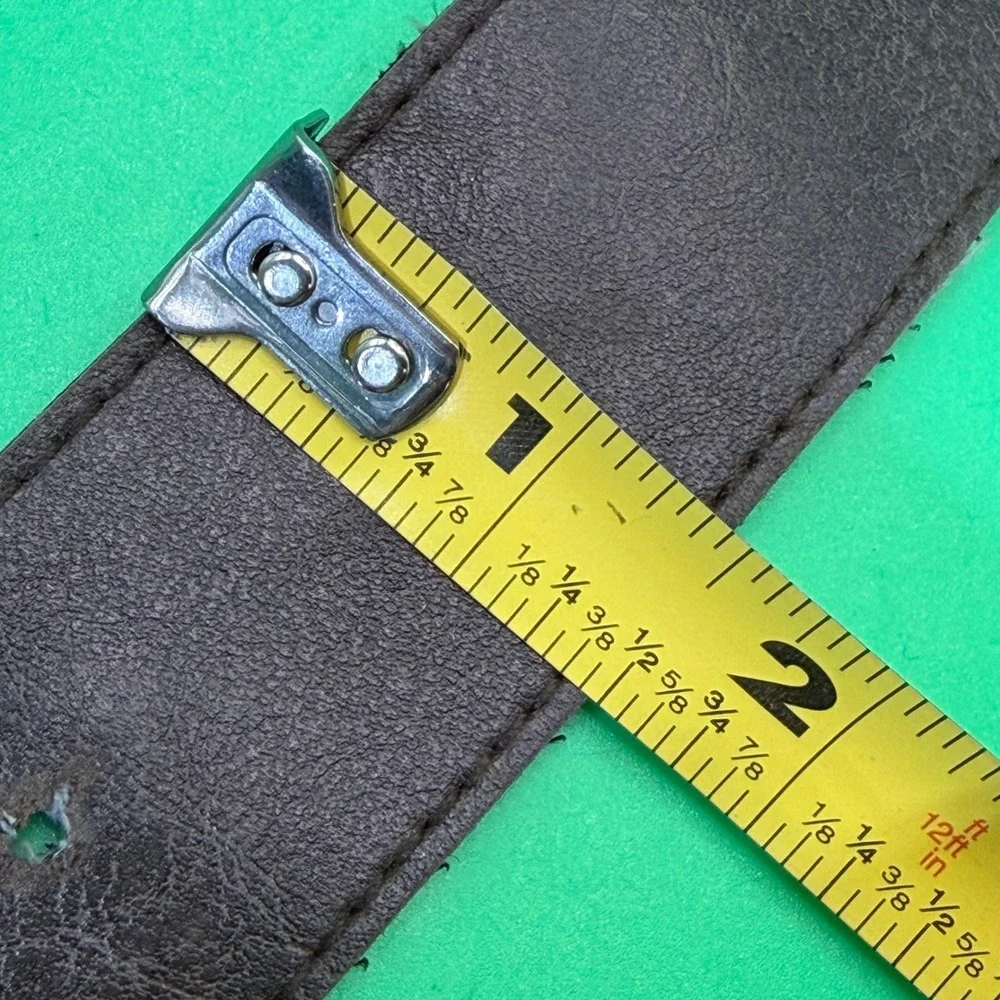 Western Brown Leather Filigree Belt Mens 46